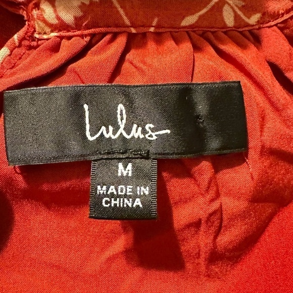 Lulus Floral Print Smocked Mini Dress size M - Picture 9 of 10